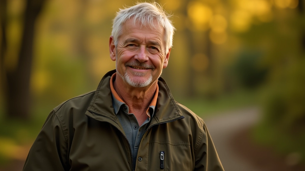 Przewodnik bezpieczeństwa, portret profesjonalny, góry w tle, dzień, naturalne oświetlenie